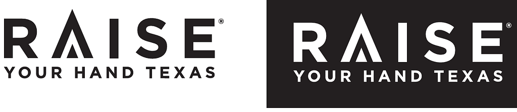 Raise Your Hand Texas Brand Identity reverse logos
