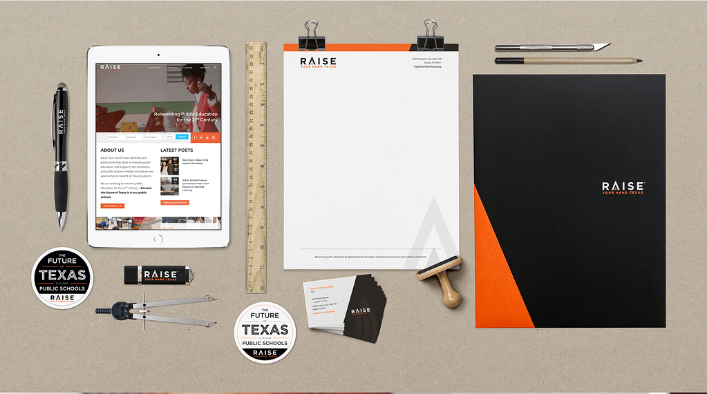 Raise Your Hand Texas Brand Identity screenshot 2025 08 29 at 7.21.42 pm