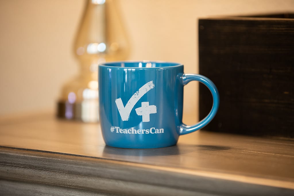 #TeachersCan blue mug shot 1