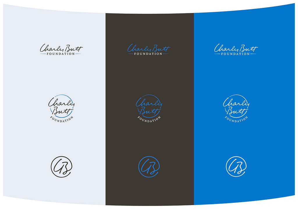 Charles Butt Foundation Brand Identity color variations