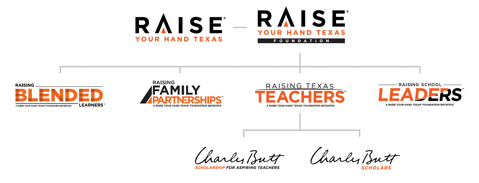 Raise Your Hand Texas Brand Identity ryht brand hierarchy