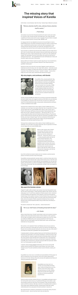 Voices of Karelia screencapture voicesofkarelia org karelian voices the missing story that inspired voices of karelia 2025 10 29 19 02 10