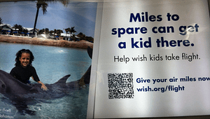 Mobile Marketing - Getting Beyond "We Need An App!" Make-A-Wish airport ad qr code
