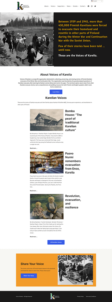 Voices of Karelia screencapture voicesofkarelia org 2025 10 29 19 00 24