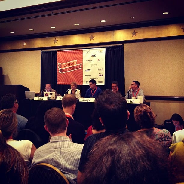 Speaking SXSW social ROI panel