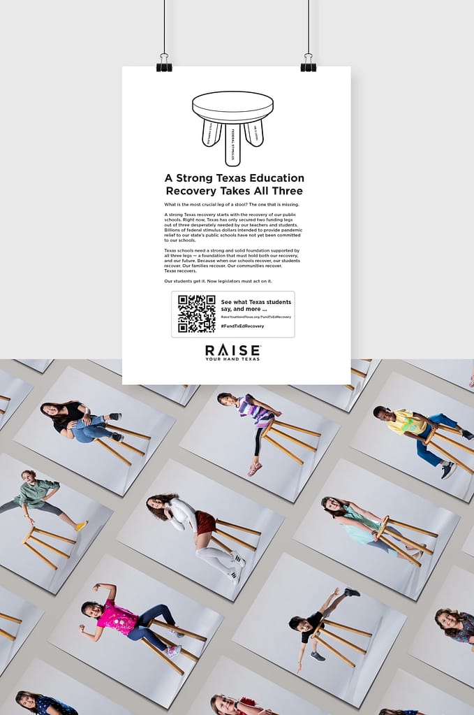 School Funding — Three-Legged Stool storefront graphic
